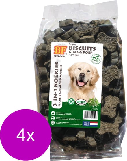 Biofood 3 In 1 Koekjes - Hondensnacks - 4 x 500 g