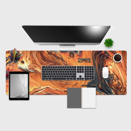Bureauonderlegger - Bureau mat - Bureau beschermen - Antislip ontwerp - 120x40 cm - Lava