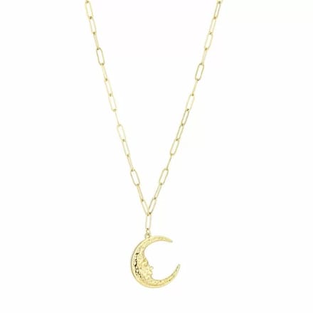 Bijoutheek Collier Schakel Maan Goud