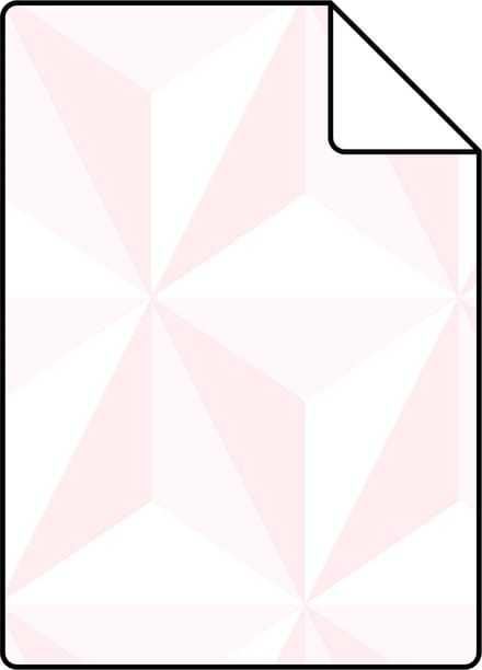 Proefstaal ESTAhome behang grafisch 3D motief licht roze - 26.5 x 21 cm - 138911-S