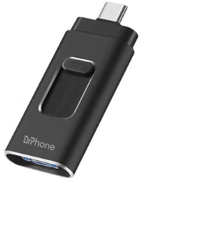 DrPhone EasyDrive - 32GB - 4 In 1 Flashdrive - OTG USB 3.0 + USB-C + Micro USB + Lightning iPhone - Android - Tablet Opslag