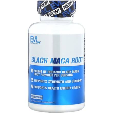 EVLution Nutrition, Zwarte Maca Wortel, 60 Plantaardige Capsules