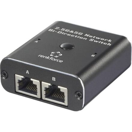 Renkforce RF-6736628 RF-EW-700 Netwerk switch RJ45 2 poorten 5 GBit/s USB-stroomverzorging