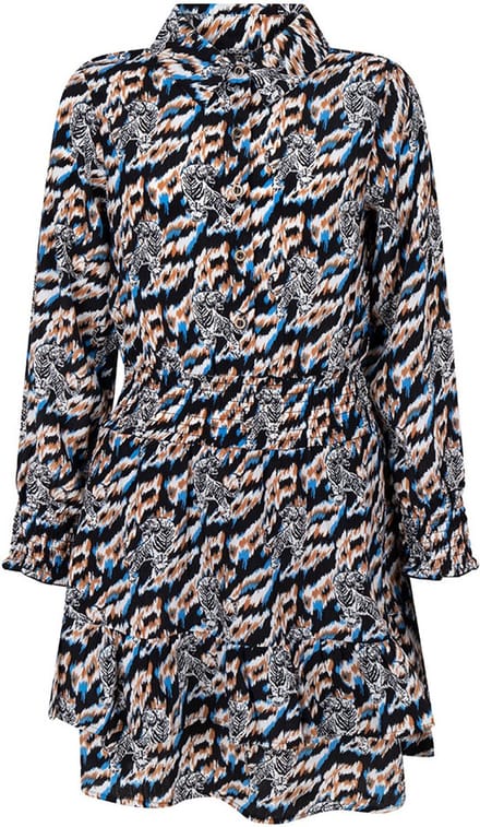 Meisjes jurk tiger - Ultra marine blauw