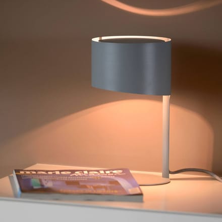 Lucide KNULLE - Tafellamp - Ø 15 cm - 1xE14 - Grijs