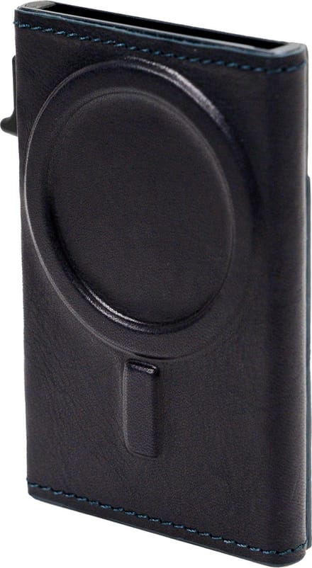TonRFID Perotti Pasjeshouder / Kaarthouder - Uitschuifbaar - RFID - Leer - Magsafe - Zwart