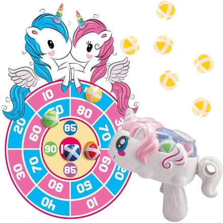 Woopie Velcro Darts Arcadespel 2-in-1 Set Shield Launcher Eenhoorn