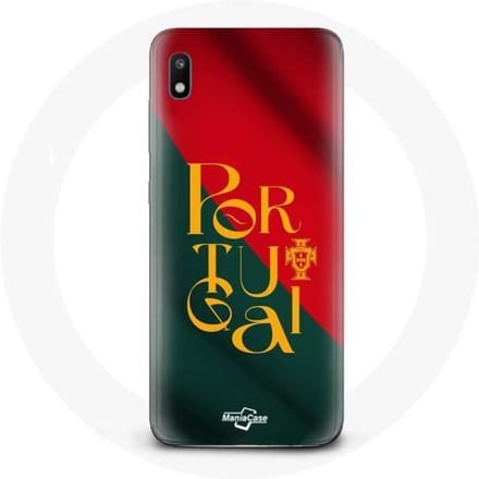 Coque - Maniacase - Samsung Galaxy A10 - Drapeau du Portugal - Souple - Noir noir