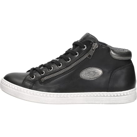 Aqa Zwart Leren Dames Sneakers - Zwart - 37