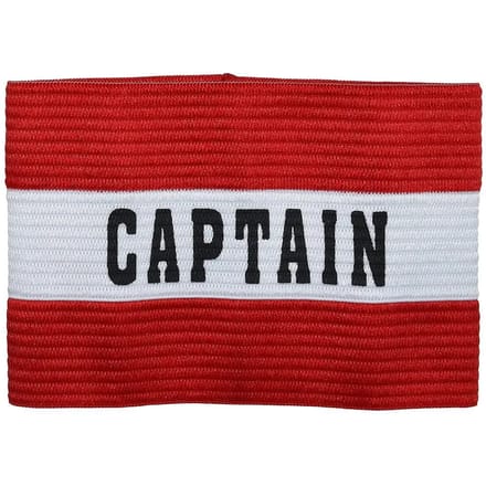 Precision Aanvoerdersband Captain Junior Polyester Rood/wit Mt S