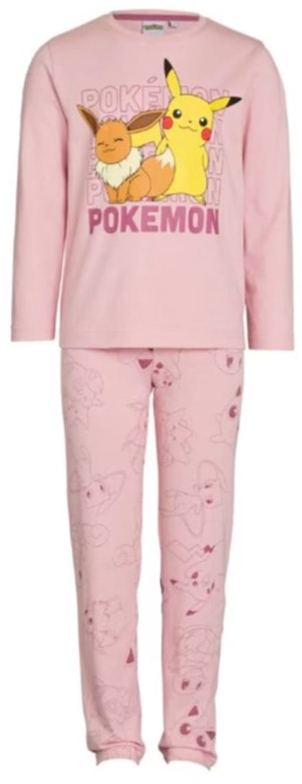 Pokemon - Pyjama - Maat 110/116 - Roze - Eevee - Pikachu - Kind