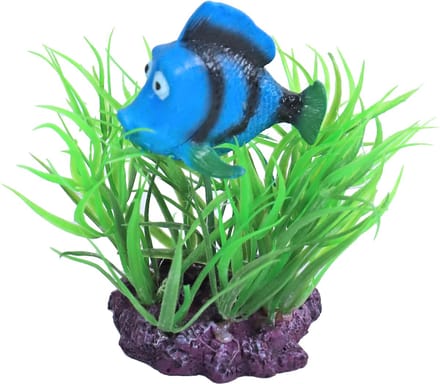 De Boon Aquarium ornament plant met doktersvis | 10 cm | schuilplek