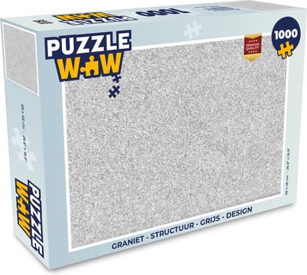 Puzzel Graniet - Structuur - Grijs - Design - Legpuzzel - Puzzel 1000 stukjes volwassenen