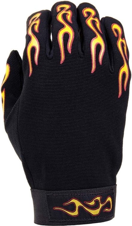 Pr. mechanic handschoenen met flames Maat S