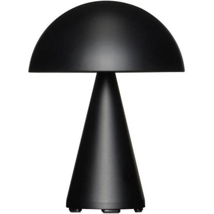 HÜBSCH LED tafellamp op batterijen Mush, matzwart, hoogte 20 cm