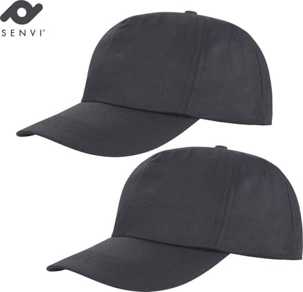 Senvi 5-Panel Fashion Cap Kleur: ZWART 2-Pack