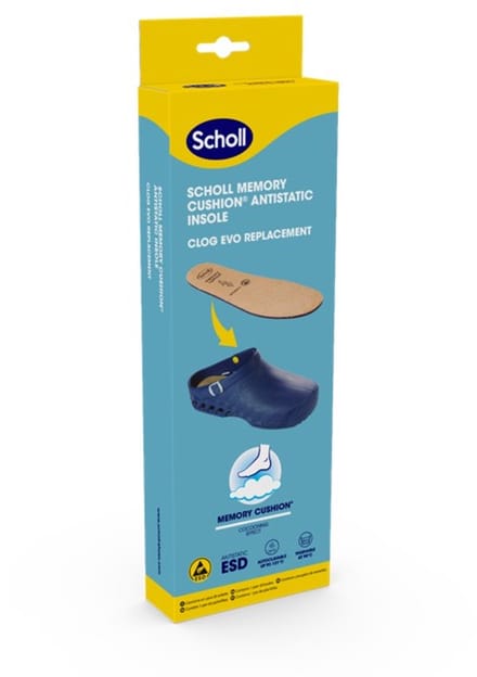 Scholl Inlegzolen Memory Cushion Antistatisch voor Klomp Clog Evo Unisex - Taupe