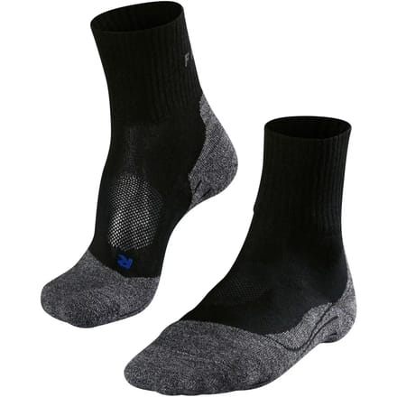 FALKE TK2 Cool Short anti-blaar dik lyocell functioneel materiaal wandelsokken heren zwart - maat 39-41