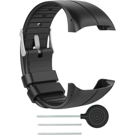 Montre polaire de remplacement en Silicone, bracelet réglable M400, avec outils noir