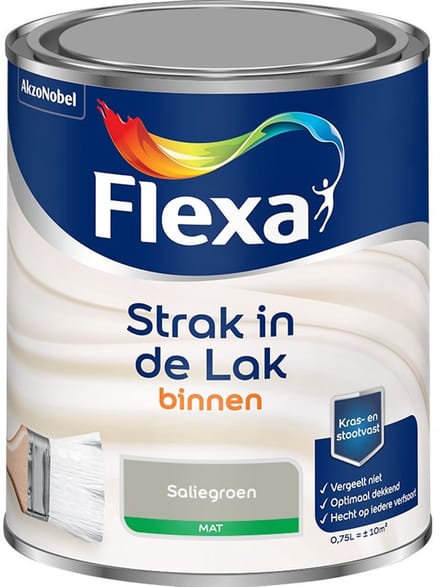 Flexa - Strak In De Lak Binnenlak Mat - Saliegroen - Mengverf - 750 Ml