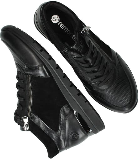Remonte Dames Veterboot - R6776-02 Zwart - Maat 41