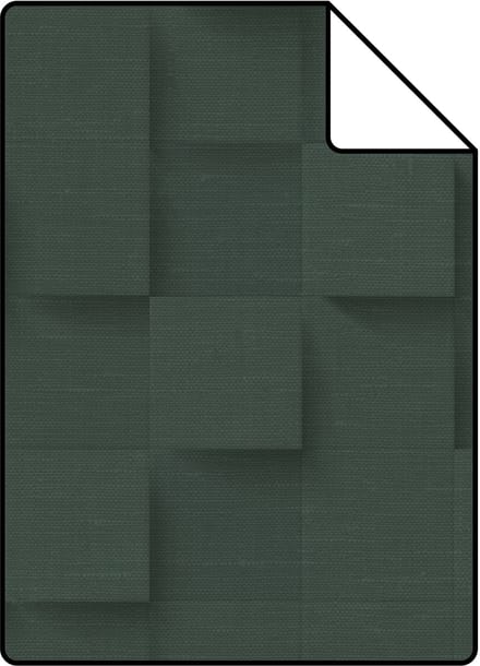 Proefstaal Origin Wallcoverings behang 3D kubussen donkergroen - 26.5 x 21 cm - 347899-S