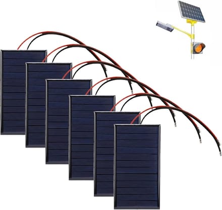 Set van 6 Mini Zonnepanelen 3V 0.27W voor Doe-Het-Zelf en Opladen