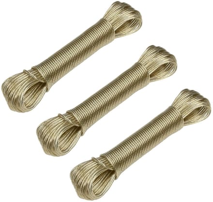 Benson Waslijn incl. 13 knijpers - 3x - elastisch van 190 tot 330 cm - met haken