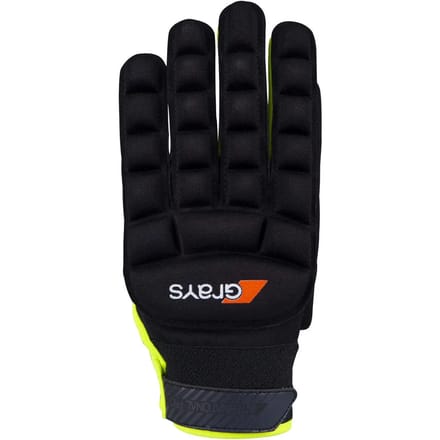 Grays hockeyhandschoenen International Pro Zwart / Fluo Geel - maat LH - maat Small
