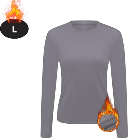 Nivard Thermokleding Dames - Thermoshirt - Polyester - Winter - Lange Mouwen - Lood - L