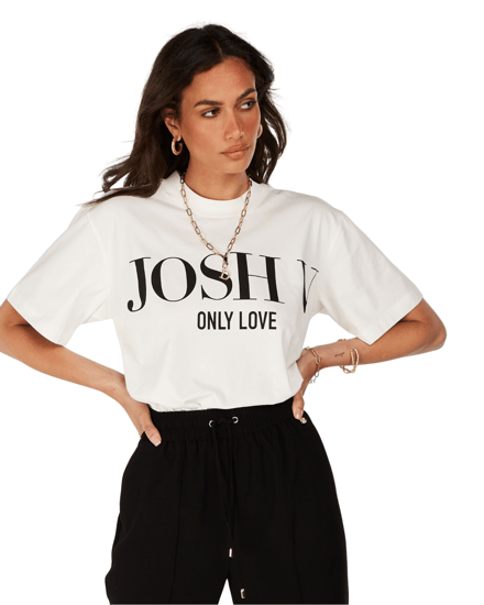 JV Teddy Only Love Oversized T-Shirt Wit