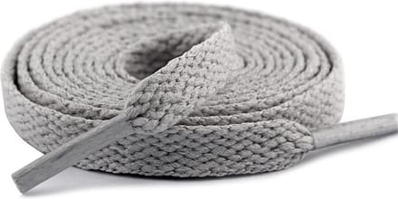 120 cm Sneaker Veters -Platte elasticiteit -Shoe laces -Platte veters - Breedte: 10mm- kleur: Grijs