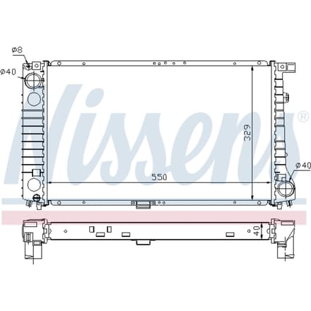 Radiator, motorkoeling NISSENS 60757A
