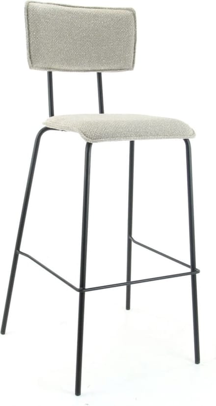 Workliving Barkruk Hoog Bo Society - Boucle Shitake - 82 CM