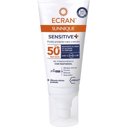 Ecran Sunnique Sensitive Gezichtscrème Spf50+ 50 ml