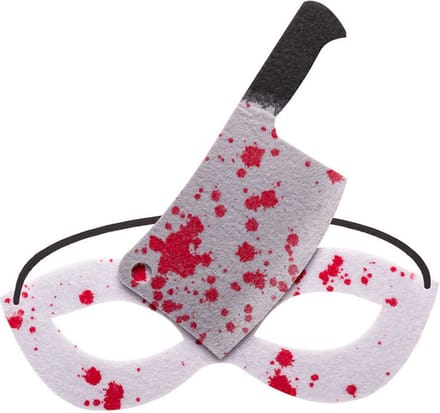 Carnival Toys Verkleedmasker Bebloed Bijl Vilt Wit/grijs/rood One-size - Halloween Eng Scary