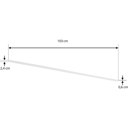 Lindby stroomrail Lumaro, wit, aluminium, lengte 103 cm