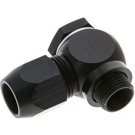 14x8mm & G3/8'' Aluminium L-Vorm Knelfitting Buitendraad 10bar Kunststof en Polyamide