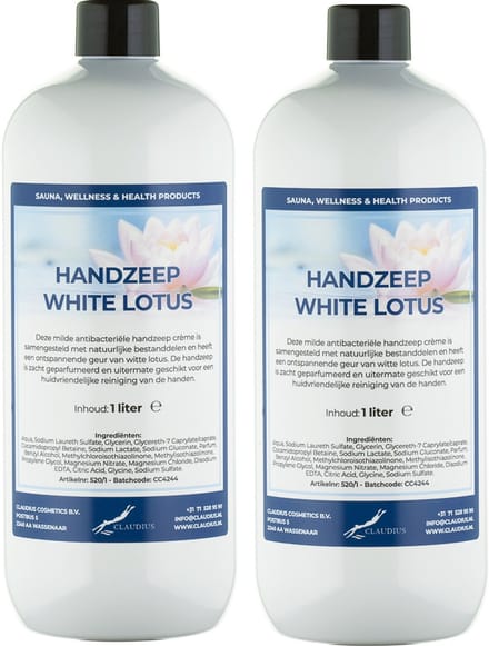 Handzeep White Lotus 1 liter - set van 2 stuks