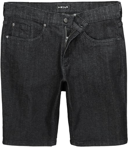 Men Plus - Heren - Jeansbermuda FLEXLASTIC® denim 5-pocket Straight Fit - Zwart - Maat 68