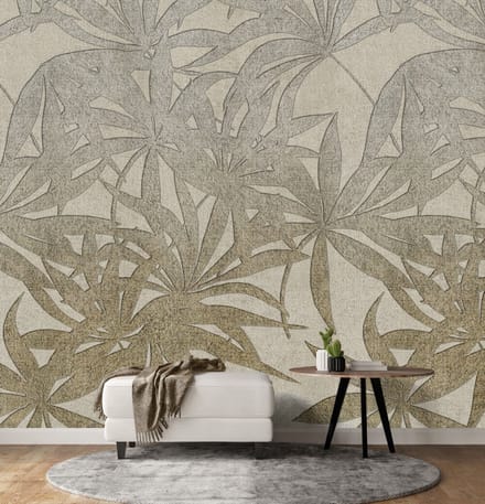 INGK - Flowing Leaves Beige - Behang