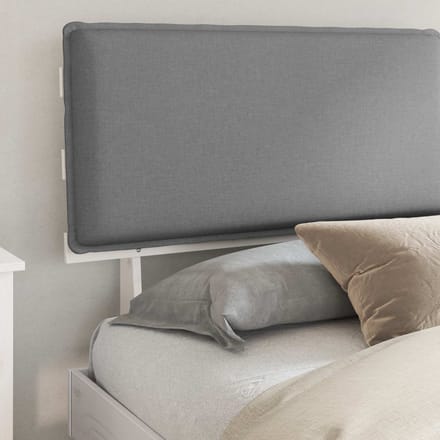 vidaXL - Bedframe - met - Gevoerde - Hoofdbord - Lichtgrijs - 180 - x - 200 - cm