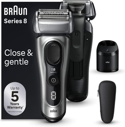 Braun Series 8 8567cc Scheerapparaat met scheerblad Trimmer Zwart, Zilver