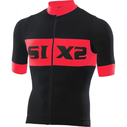 Sixs Luxury Korte Mouw Wielertrui Zwart S Man