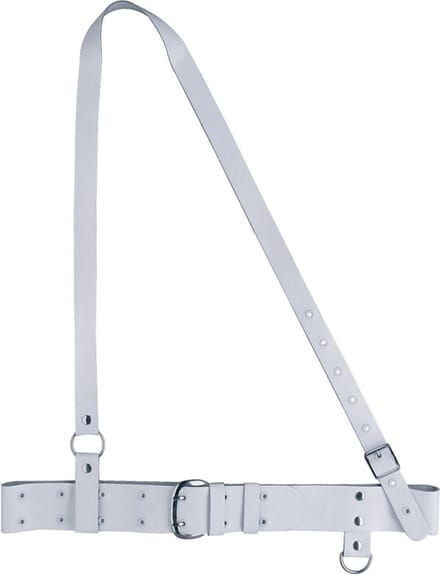 Boston SK10 Koppel, senior model, leder, wit