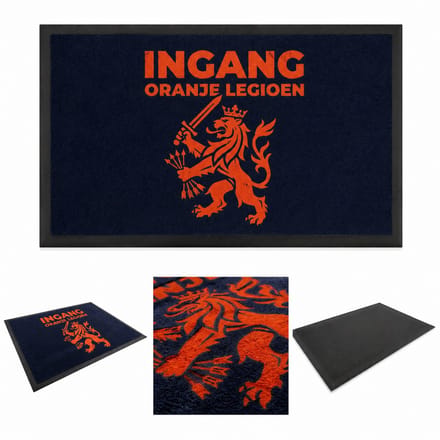 WK 2026 deurmat - deurmat - droogloopmat - schoonloopmat - wk 2026 mat - ingang oranje legioen leeuw - 45 x 75 cm