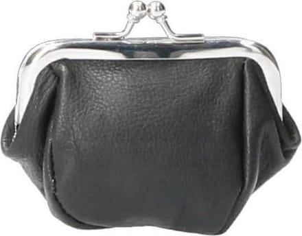 Leather Design Klein Beugel Beursje Zwart