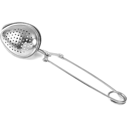 Roestvrijstalen losse thee-infuser, bladzeef, filter, diffuser, kruiden, waterdruppelknijper white