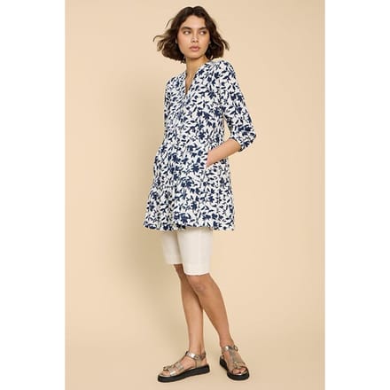White Stuff Marta Tunic White Printed Size: 8 | Blouses Outlet | Dames | Wit