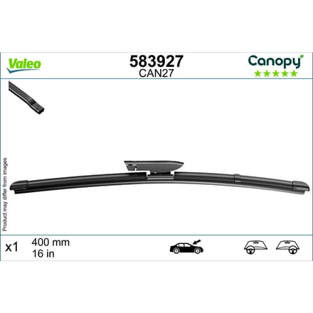 Wisserblad VALEO Canopy 583927, 400mm, Voor, 1 Stuk